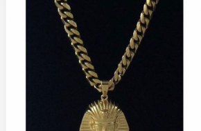 Cuban Link Chain With Pharaoh Head Pendant