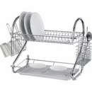 Stainless Steel Dish Drainer With Cup And Cutlery Holder