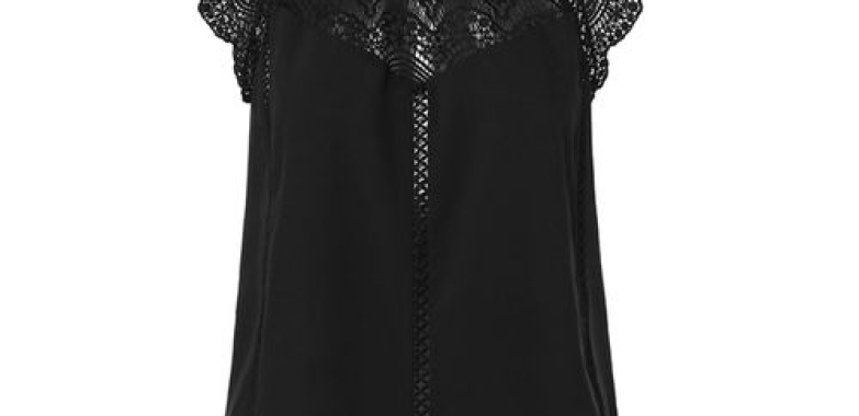 Women Elegant Lace Loose Sleeveless Pullover Top