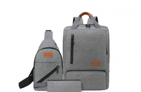 Trendy Grey Laptop Bag